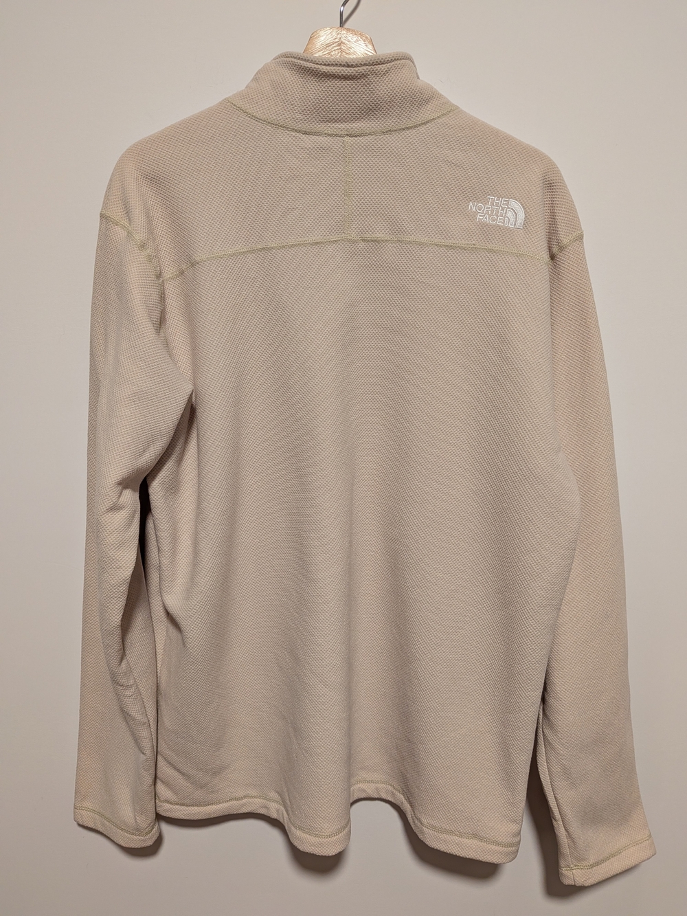 The North Face Men's Textured Pine Grove 1/2 Zip Fleece Pullover Gravel Heather - Picture 4 of 8